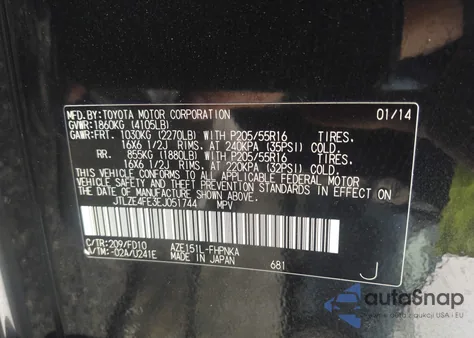 2014 Toyota Scion Xb z USA, uszkodzony, nr VIN JTLZE4FE3EJ051744